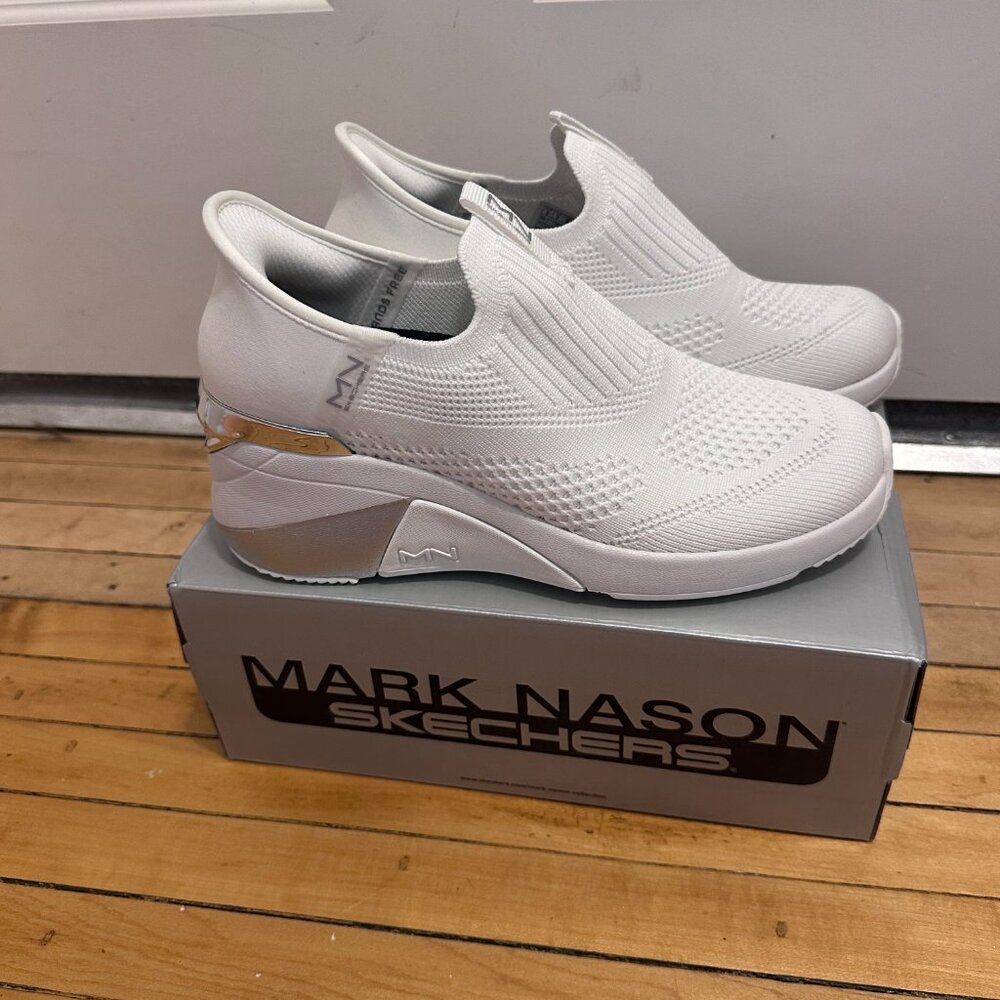 NWT Skechers x Mark Nason Wedge Crescent Knit Sneakers